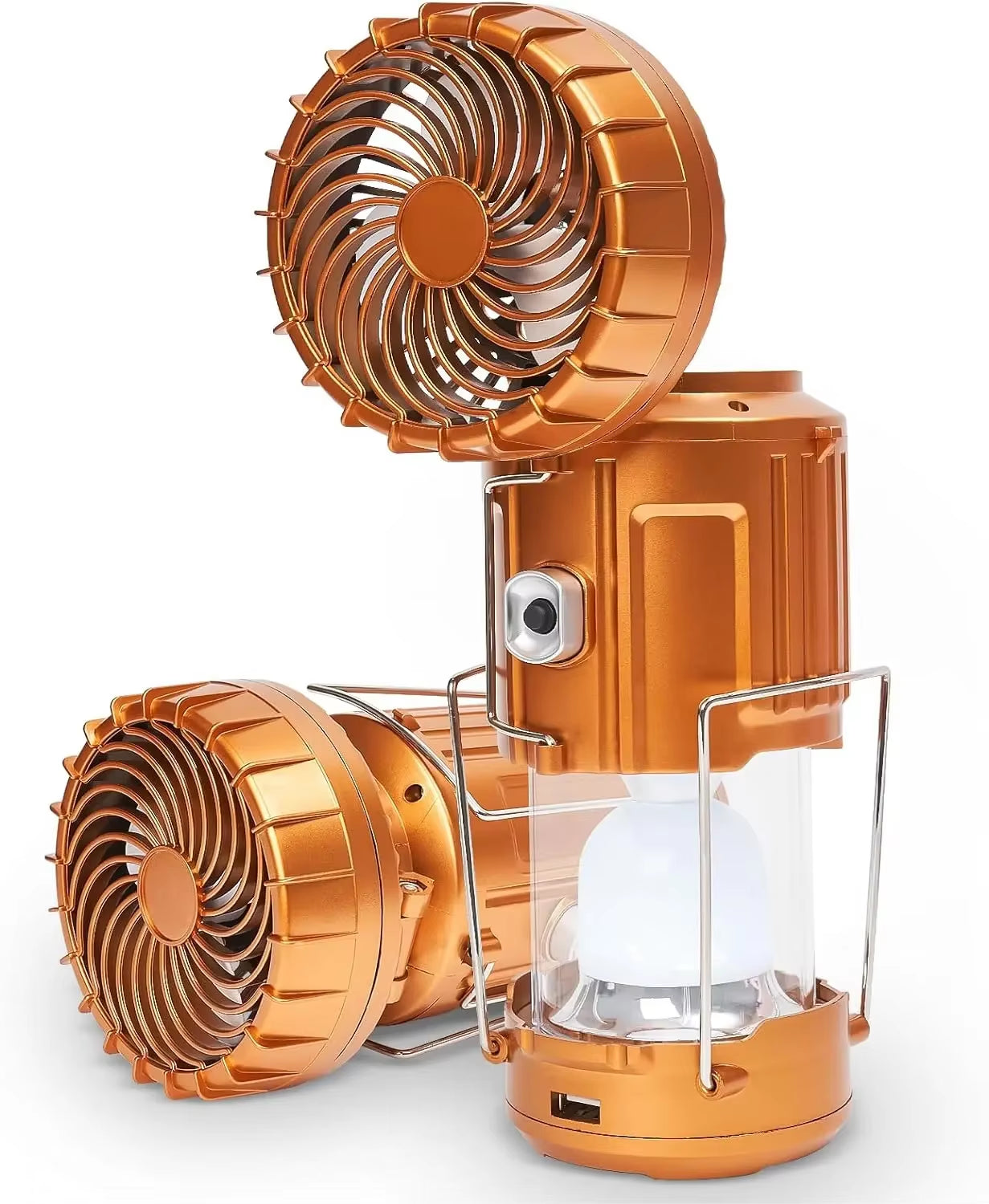 Solar Camping Lantern with Fan Rechargeable Camping Fans Charging Light for Hurricane Power Outage Tent Emergency Camping Gear